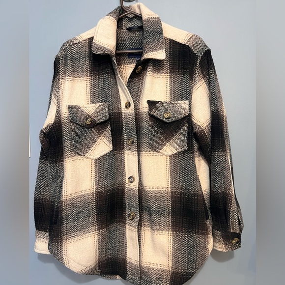 Buffalo David Bitton Herringbone Brown and Cream Jacket - Picture 1 of 9